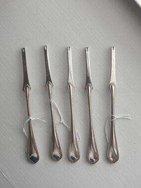 Antique Christofle Silverplate Lobster Picks Set of 5 CC Mark 1844-1862 France
